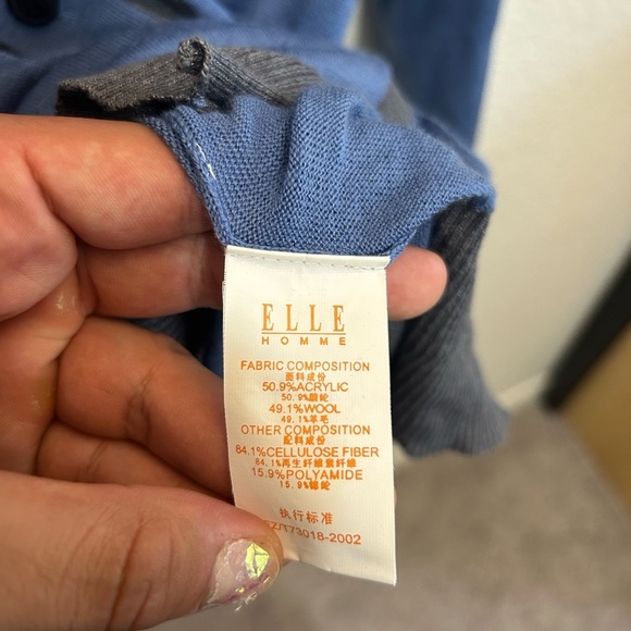 Blue Elle Homme Button Up Sweater - Picture 12 of 12